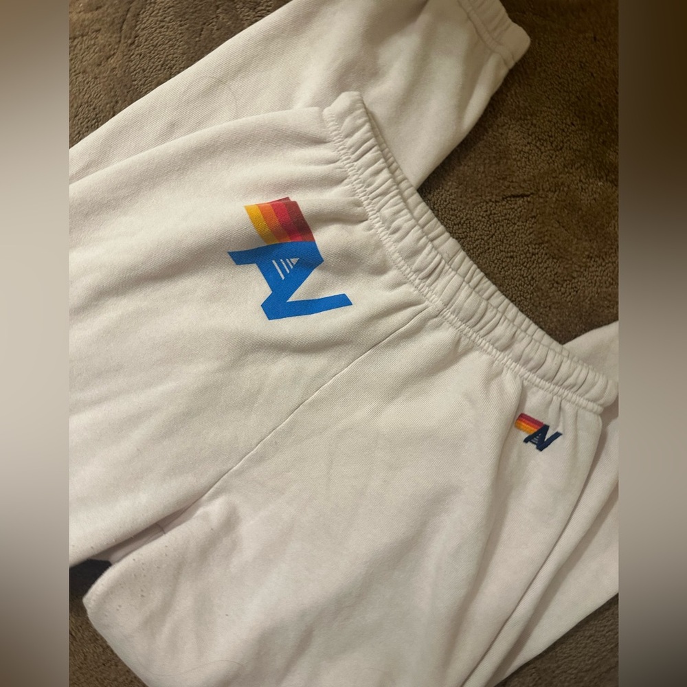 Aviator Nation Logo Sweatpants - Dove Size M